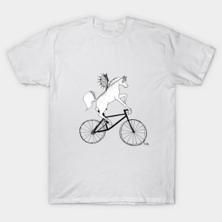 Pegasus Riding a Bicycle T-Shirt